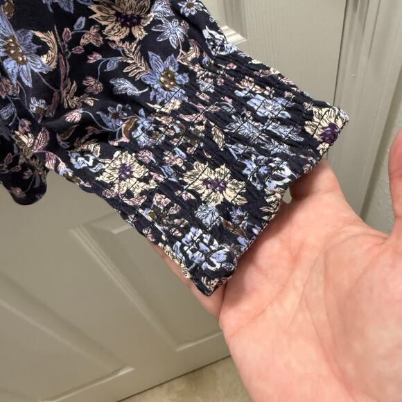 Good Hart Matilda Jane Womens XL Top Floral Smocked Long Sleeve Peasant - Picture 4 of 7